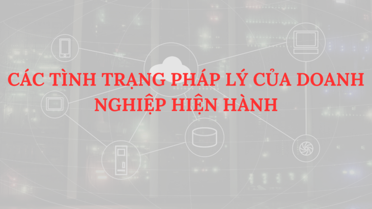 CÁC TÌNH TRẠNG PHÁP LÝ CỦA DOANH NGHIỆP HIỆN HÀNH